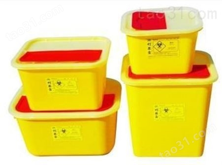 云南利器盒一次性 医疗黄色圆形 加厚方形利器盒垃圾桶