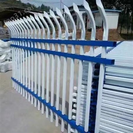 锌钢护栏 静电喷涂锌钢护栏 双弯防攀爬铁艺围栏