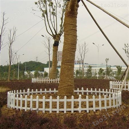 【冀林】PVC塑钢草坪社区围栏 草坪护栏图片 园林绿化带草坪护栏 交通护栏