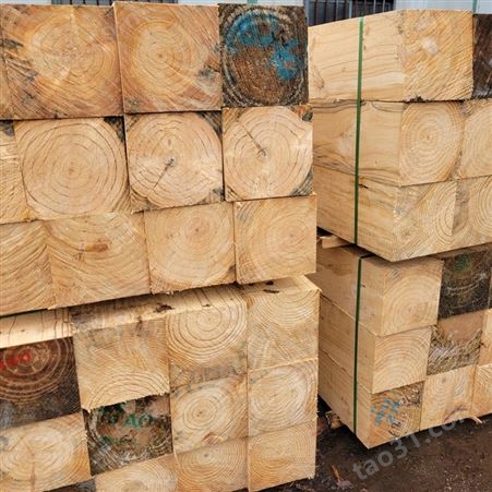 邦皓源头工厂供应新西兰松木方定制辐射松枕木垫设备道木建筑方木