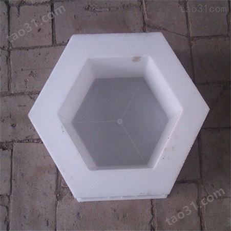 六角护坡模具生产商 六棱砖塑料模具 空心六棱模盒