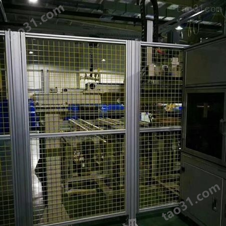 徐州工业机器人防护栏 欧标型材流水线围栏设备定做框货架子