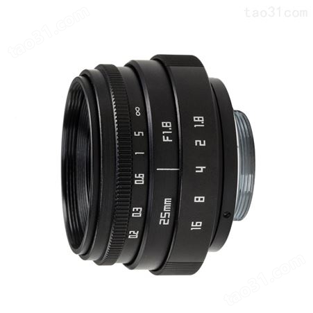  微单镜头25mm F1.8定焦相机镜头简易版C口- 黑色第Ⅵ代