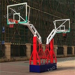 奥雲体育器材定制 钢化篮板 小区移动式篮球架 加固安全耐用